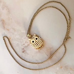 Gold Owl Pendant Necklace